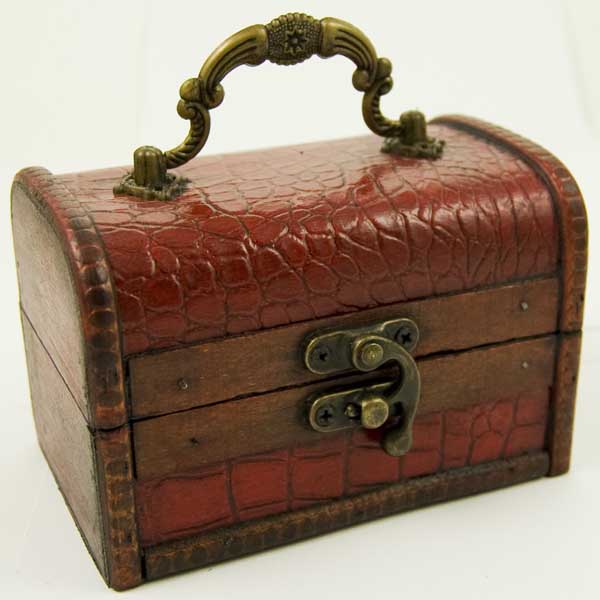 Box Wooden Chest 12X8X8cm