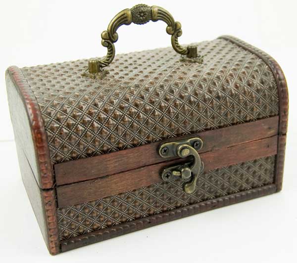Box Wooden Chest 16X10X9cm