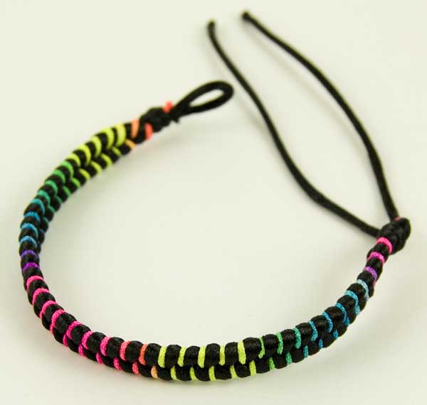 Bracelet Friendship Neon Black 6pcs