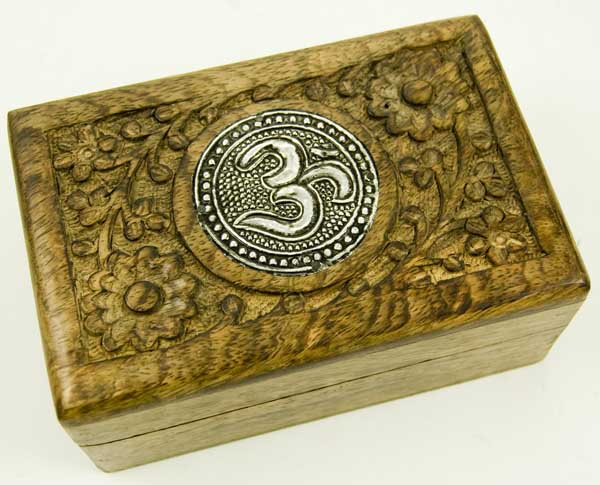 Box Wooden With Om