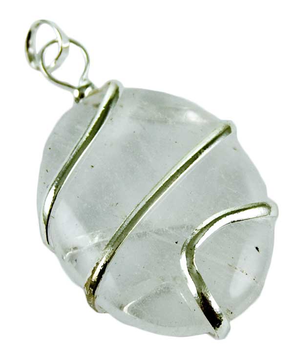 Pendant Stone Cabochon Clear Quartz