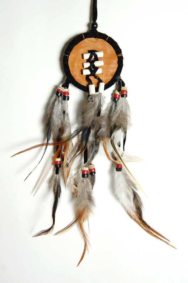 Dream Catcher With Fur Black
