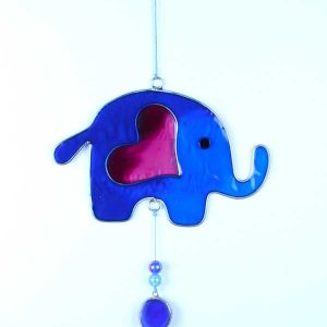 Suncatcher Elephant Blue