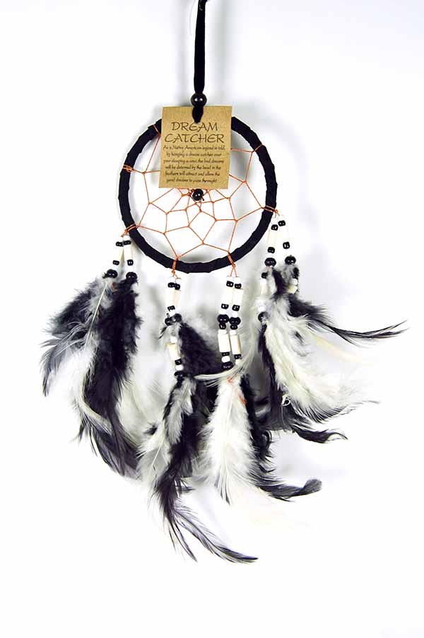 Dream Catcher Bone Beads Black 9cm