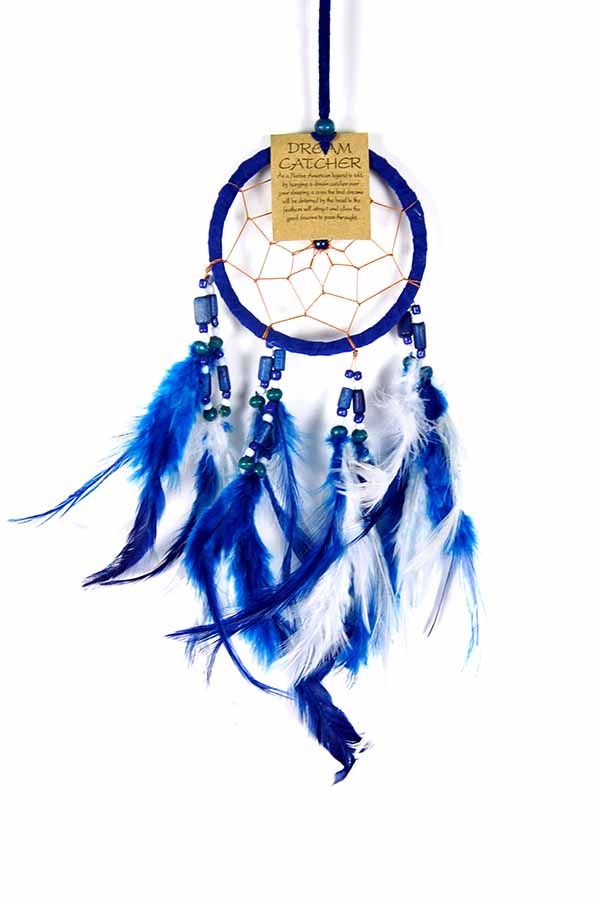 Dream Catcher Bone Beads Blue