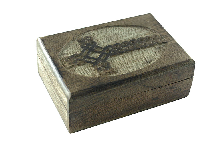 Box Wooden Celtic Cross
