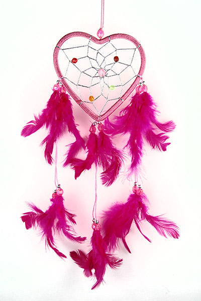 Dream Catcher Heart Pink