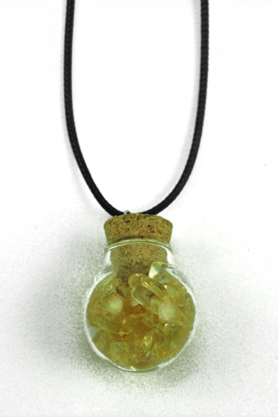 Necklace Bottle Citrine Stone