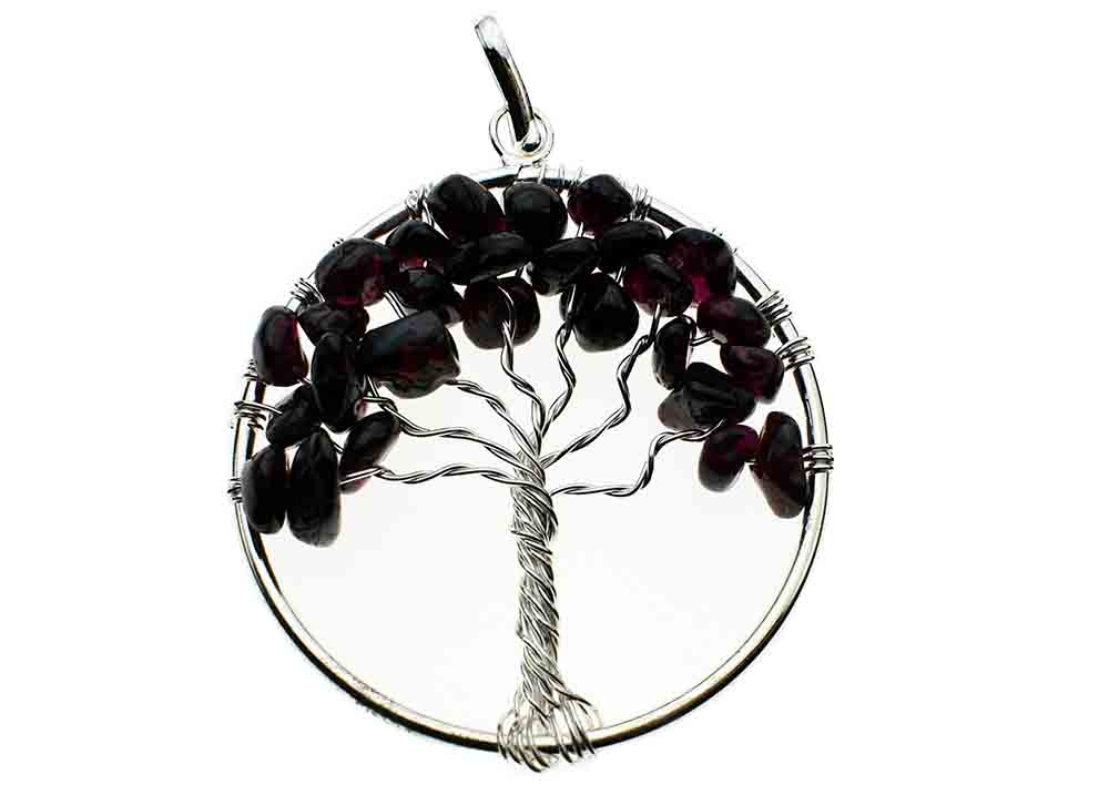 Pendant Garnet Tree Of Life