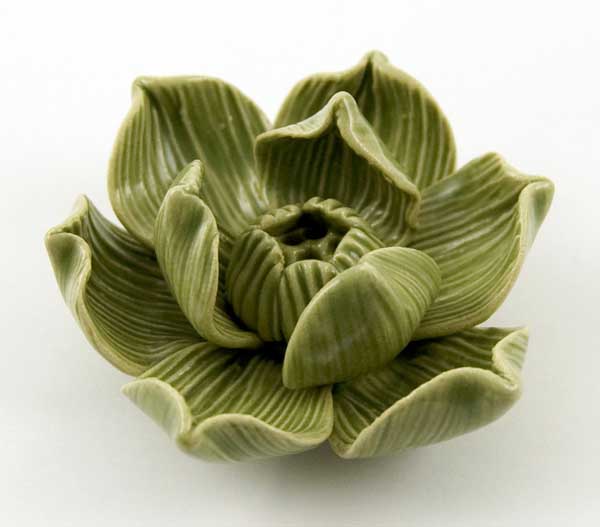 Incense Holder Lotus Green Small