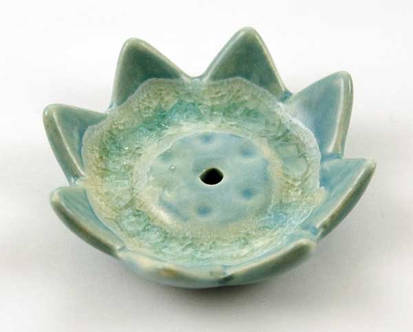 Lotus With Glass Blue W5.3cm 2pcs