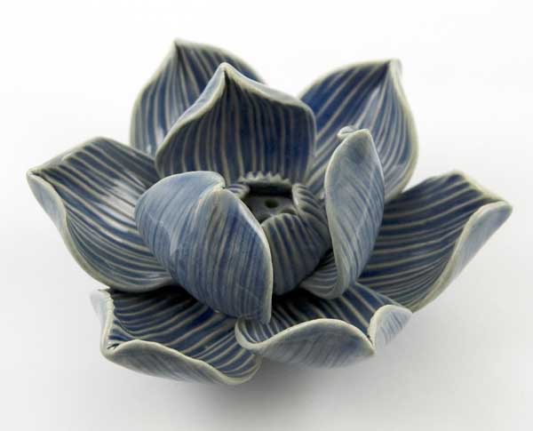Incense Holder Lotus Blue
