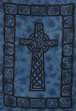 Bedspread Double Celtic Cross Blue