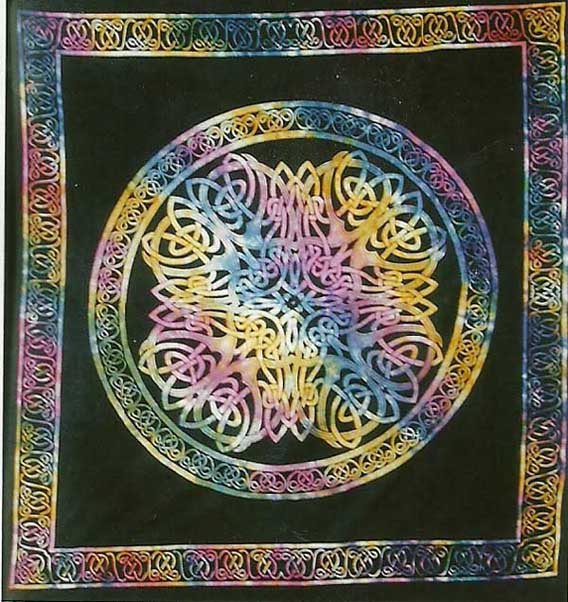 Bedspread Double Celtic Mandala Multi