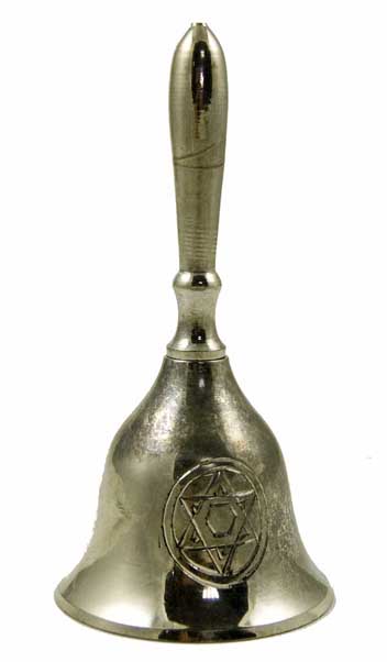 Bell Star Of David Silver Colour 4 Inch