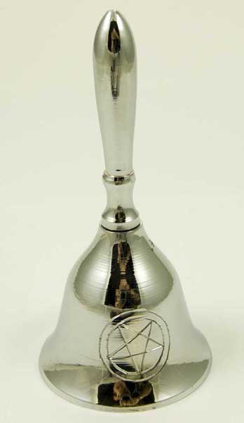 Brass Puja Bells Silver Colour