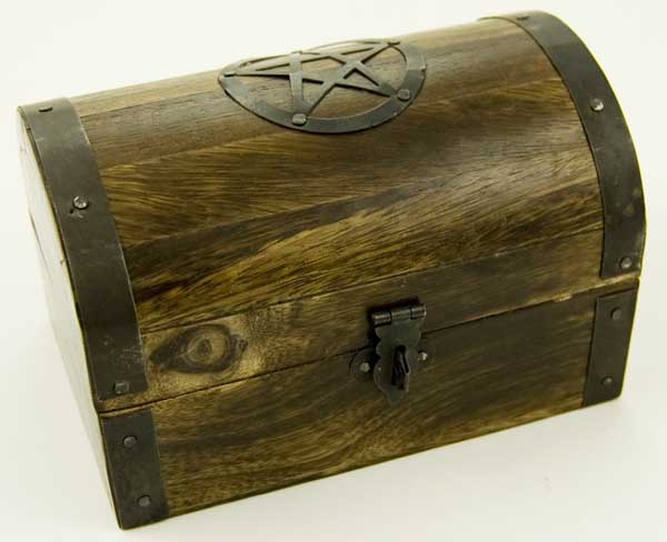 Box Wooden Chest Pentagram