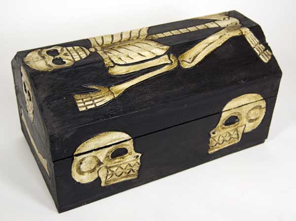 Skeleton Box Wood 21X40X22cm