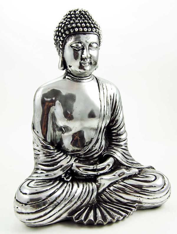 Buddha Thai Sitting Silver Colour