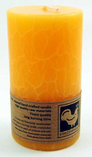 Candle Pillar Yellow 90X50mm