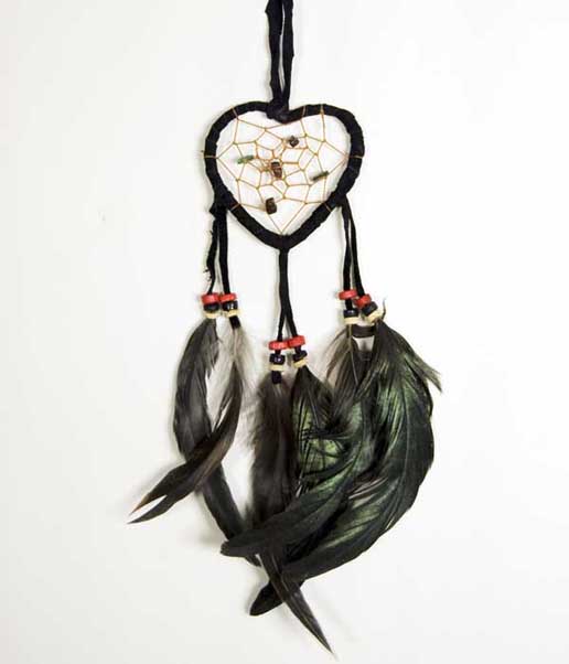 Dream Catcher Heart Black 6cm