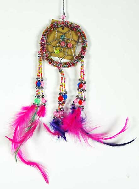 Dream Catcher Beaded Rainbow 6cm