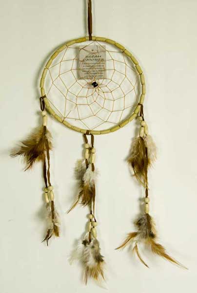 Dream Catcher Beaded Natural 6.5 Inch
