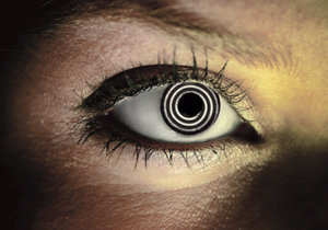 Fashion Eye Accessory Black Spiral (With Free Solution And Case)