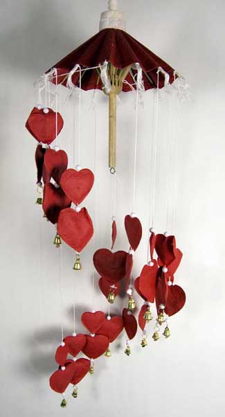 Mobile Heart Red L68cm