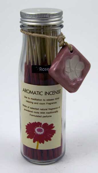 Incense In Glass Bottle Rose
