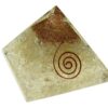 Pendant Amber Triple Triangular Cognac