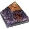 Pendant Amber Triple Triangular Cognac