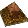 Pendant Amber Triple Triangular Cognac