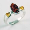 Ring Amber Green 2 Rectangle