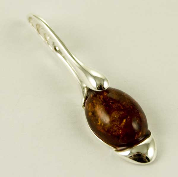 Silver Pendant Amber