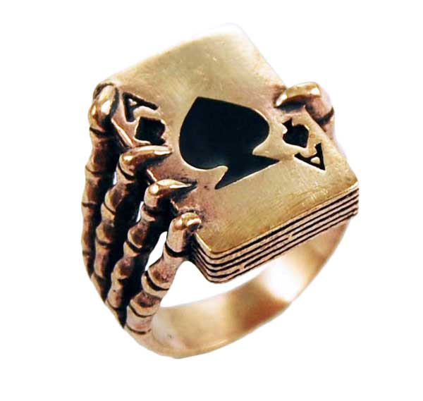 Ring Bronze Aces Hand