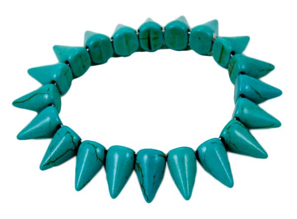 Bracelet Spike Howlite Dyed Turquoise