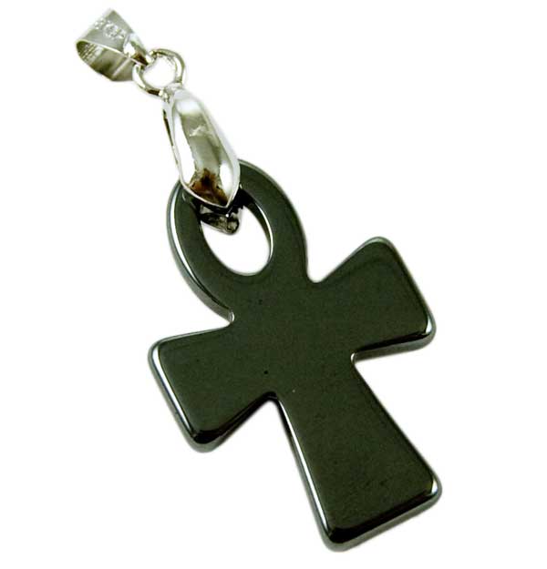 Pendant Cross Hematite 20X30mm
