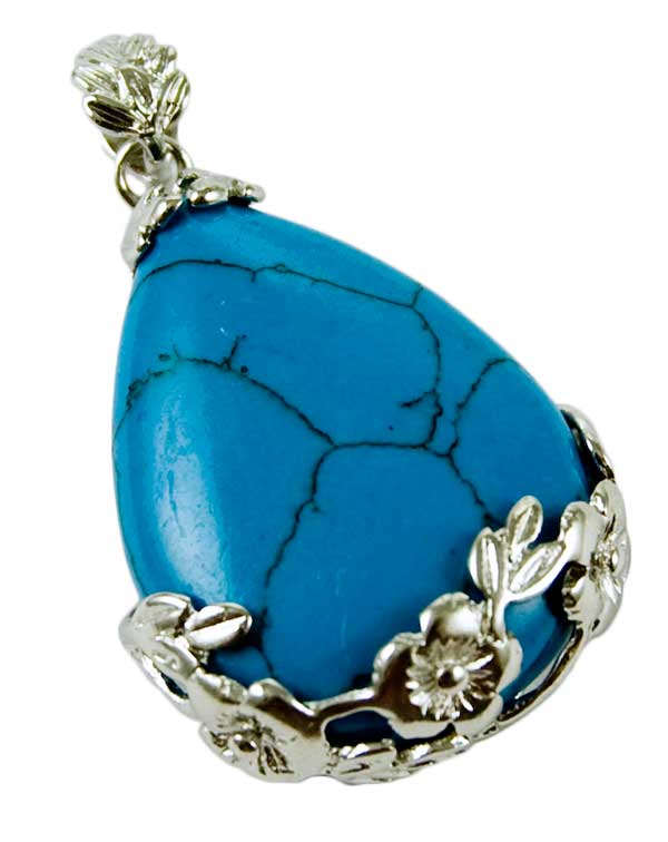 Pendant Tear Drop Turquoise Colour