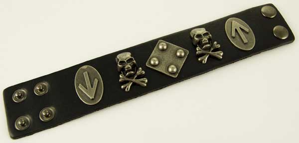 Bracelet Gothic Skulls With Bones And Arrows