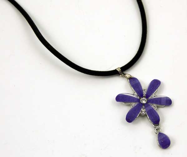 Necklace With Purple Petals