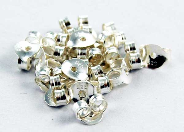 Butterflies Silver 10 Pairs Per Bag