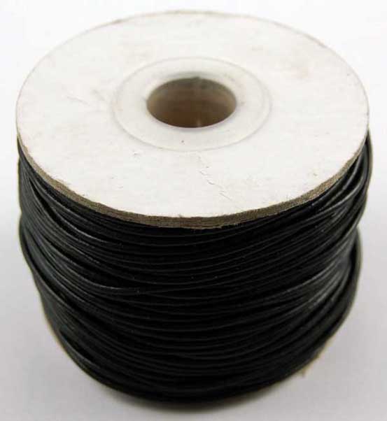 Leather Cord 1.5mm Black 50 Metres