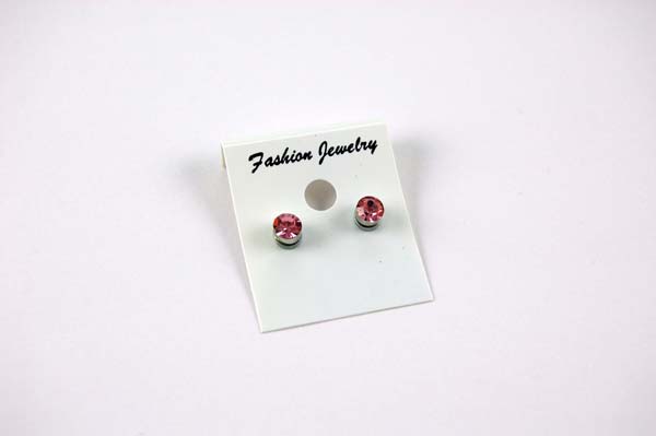 Earring Stud Magnetic Pink 2pcs