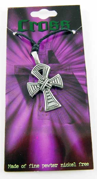 Pendant Pewter Cross Wide