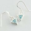 Silver Earring Triangle Stone