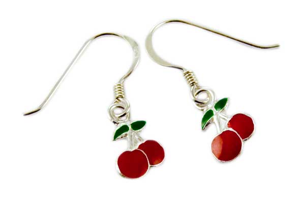 Earring Cherry Enamel