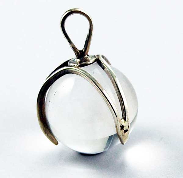 Pendant Silver Ball Clear