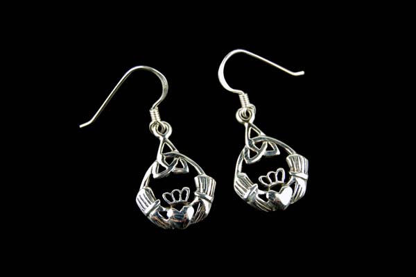 Earring Silver Claddagh