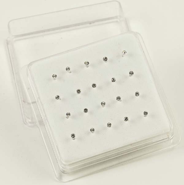 Nose Stud Silver 20pcs 1.8mm